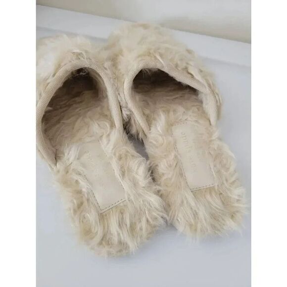 Kate Spade Dove Faux Fur Comfort Slipper Shoes 6B - Picture 4 of 8